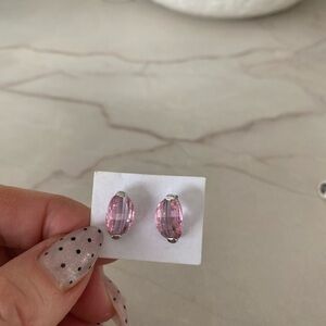 Elegant Pink Venetian crystal/glass Stud Earrings